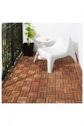 Parke Balkon Teras Yer Döşemesi ( 30 X 30 Cm ) Koyu Kahverengi 9 Adet (0.81 M2 ) - 1