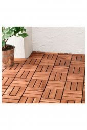 Parke Balkon Teras Yer Döşemesi ( 30 X 30 Cm ) Koyu Kahverengi 9 Adet (0.81 M2 ) - 3