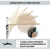 3 X 3 KARE DEV BAHÇE ŞEMSİYESİ TAM RPOFESYONEL BAHÇE ŞEMSİYESİ TERAS ŞEMSİYESİ MUZ ŞEMSİYE AMPUL - 2