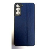 Samsung Galaxy S21 FE Uyumlu Deri Görünümlü Yumuşak Süet Kılıf - 7