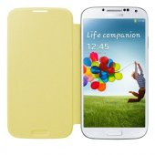 Samsung S4 i9500 Kapaklı Kılıf Sarı EF-FI950BYEGWW - 3
