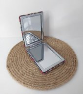 Ayna Cep Çanta Makyaj Aynası Büyüteç Desenli Dikdörtgen Ayna - 2