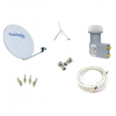 ÇANAK ANTEN SETİ (ÇANAK+ÇİFT LNB+20 MT KABLO+4 ADET KONNEKTÖR) - 1
