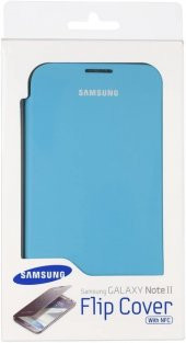 Samsung Note2 Flip Cover Kılıf Mavi EFC-1J9FBEGSTD - 3