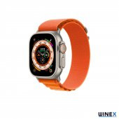 Winex 42-44mm Yeni Nesil Apple Uyumlu Akıllı Saat Kordonu Hasır Kancalı Turuncu - 2
