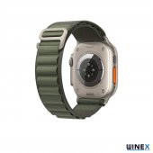 Winex 42-44mm Yeni Nesil Apple Uyumlu Akıllı Saat Kordonu Hasır Kancalı Yeşil - 3