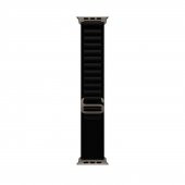 ScHitec 42-44mm Yeni Nesil Apple Uyumlu Akıllı Saat Kordonu Hasır Kancalı Siyah - 1