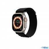 ScHitec 42-44mm Yeni Nesil Apple Uyumlu Akıllı Saat Kordonu Hasır Kancalı Siyah - 2