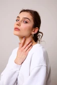 Kadın Gümüş Renk 2'li Vintage Cuff (Kıkırdak Küpe) - 6