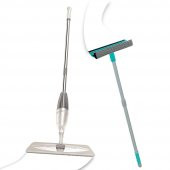 PONY SÜPER 2 Lİ SPREY MOP + TELESKOPİK SAPLI CAM SİLECEĞİ KREM PASPAS TEMİZLİK SETİ - 2