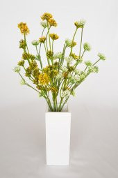 adresiburasi Kare Beton Vazoda Yapay Garnitür Brokoli Bitkisi - 1