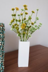 adresiburasi Kare Beton Vazoda Yapay Garnitür Brokoli Bitkisi - 2