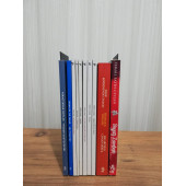 RİSİNGMABER Dekoratif Dikey Book Yazı Tasarımlı Kitap Tutucu Desteği Mat Siyah - 5