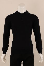 Slim Fit Yünlü Düğmeli Triko - 4