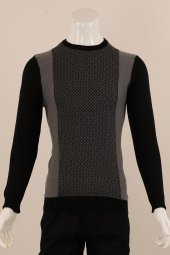 Slim Fit Yünlü Desenli Spor Triko - 2