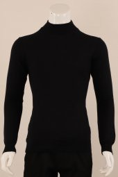 Slim Fit Yünlü Boğazlı Triko - 4