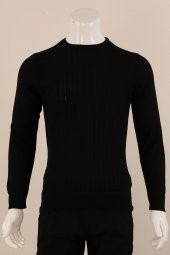 Slim Fit Yünlü Desenli Örgü Triko - 2
