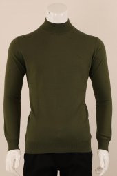 Slim Fit Yünlü Boğazlı Triko - 8