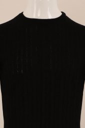 Slim Fit Yünlü Desenli Örgü Triko - 3