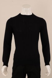 Slim Fit Yünlü Desenli Örgü Triko - 4