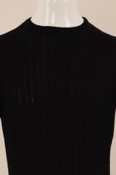 Slim Fit Yünlü Desenli Örgü Triko - 5