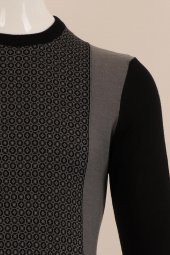 Slim Fit Yünlü Desenli Spor Triko - 4