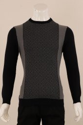 Slim Fit Yünlü Desenli Spor Triko - 5