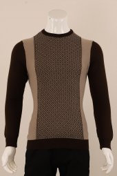 Slim Fit Yünlü Desenli Spor Triko - 8