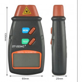 DT-2234C Dijital Lazer Takometre Hız Göstergeli Devir Ölçer Temassız Rpm Ölçer A42 - 1