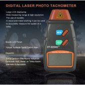 DT-2234C Dijital Lazer Takometre Hız Göstergeli Devir Ölçer Temassız Rpm Ölçer A42 - 3