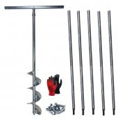 Galvaniz Toprak Burgusu Uzatmalı Sondaj Aleti Çap 15 cm Boy 6 mt - 1