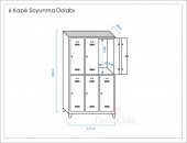 Metal Altı Yarım Boy Kapılı Ekonomik Soyunma Dolabı - 2