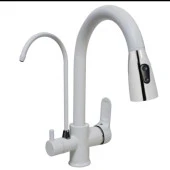 Çift Fonksiyonlu Beyaz Spiralli Arıtmalı Mutfak Bataryası 3 Yollu - 1