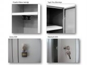 Metal İki Tam Boy Kapılı Ekonomik Soyunma Dolabı - 4