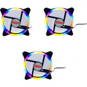 3 Adet ZR-100 1800RPM Rainbow Rgb Kasa Fanı 12 cm Renkli Gökkuşağı Fanı A19 3 ADET - 2