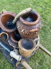 Led Aydınlatmalı El Arabası Model Dekoratif Şelale 100x60x35cm DW72012 - Dekoratif Su Değirmeni thumbnail 7