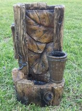 Ledli Yaprak Motifli Dekoratif Şelale 38x24x18cm DW72123 - Masaüstü Şelale thumbnail 1