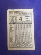 4 Aralık 2001 Takvim Yaprağı - Nostalji Koleksiyonluk Takvim Yaprağı thumbnail 1