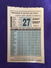 27 Şubat 2007 Takvim Yaprağı - Nostalji Koleksiyonluk Takvim Yaprağı - 1