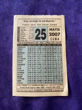 21 Mayıs 2007 Takvim Yaprağı - Nostalji Koleksiyonluk Takvim Yaprağı thumbnail 1