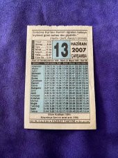 13 Haziran 2007 Takvim Yaprağı - Nostalji Koleksiyonluk Takvim Yaprağı thumbnail 1