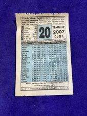 20 Temmuz 2007 Takvim Yaprağı - Nostalji Koleksiyonluk Takvim Yaprağı thumbnail 1