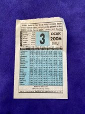 3 Ocak 2006 Takvim Yaprağı - Nostalji Koleksiyonluk Takvim Yaprağı thumbnail 1