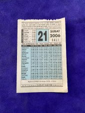 21 Şubat 2006 Takvim Yaprağı - Nostalji Koleksiyonluk Takvim Yaprağı thumbnail 1