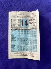 14 Nisan 2006 Takvim Yaprağı - Nostalji Koleksiyonluk Takvim Yaprağı thumbnail 1