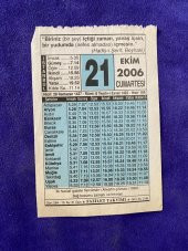 21 Ekim 2006 Takvim Yaprağı - Nostalji Koleksiyonluk Takvim Yaprağı thumbnail 1