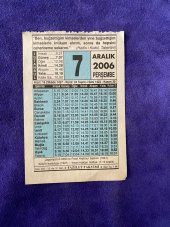 7 Aralık 2006 Takvim Yaprağı - Nostalji Koleksiyonluk Takvim Yaprağı thumbnail 1