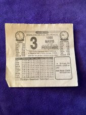 3 Mayıs 1990 Takvim Yaprağı - Nostalji Koleksiyonluk Takvim Yaprağı thumbnail 1