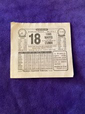 18 Mayıs 1990 Takvim Yaprağı - Nostalji Koleksiyonluk Takvim Yaprağı thumbnail 1