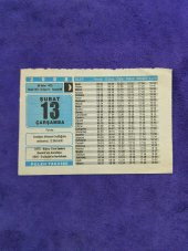 13 Şubat 2008 Takvim Yaprağı - Nostaljik Koleksiyonluk Takvim Yaprağı A - 1